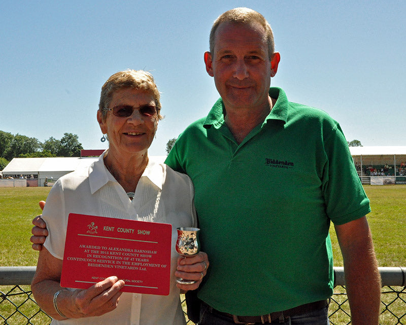 Kent County Agricultural Society Presents Long Service Award To Biddenden Vineyards Ex Employee