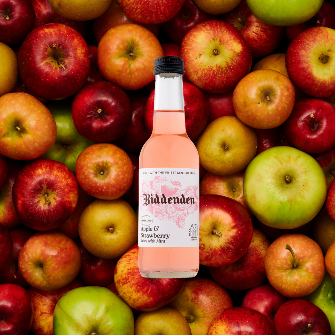 24 x 250ml Biddenden Sparkling Apple & Strawberry Juice with Mint