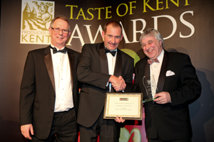 Julian Barnes collects the award for 'Best Kentish Cider' at last year's Taste of Kent awards